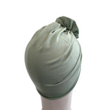 Pastel Mint Full Head Stretchy Cotton Turban