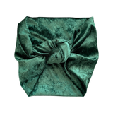 Green Wide Crushed Velvet Headband for Women