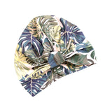Monstera Print Pastel Green Hair Wrap