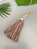 Brown Fringe Keychain | Tassel Zipper Bag Charm 