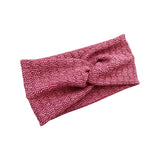 Burgundy Knit Ear Warmer Headband