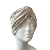 Beige 1940s Vintage Style Twist Turban Hat