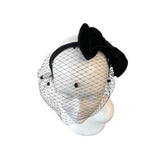 Black Birdcage Veil Headband