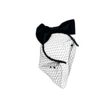 Black Birdcage Veil Headband