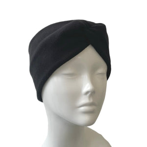Black Fleece Ear Warmer Headband