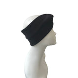 Black Fleece Ear Warmer Headband