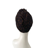 Black Floral Turban