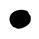 Black bean bag chair on a white background