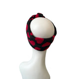 Black heart ear warmer headband