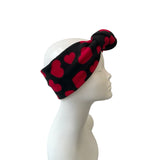 Black heart ear warmer headband