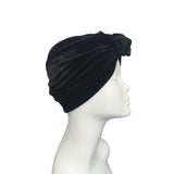 Black Velvet Vintage Style Bow Turban