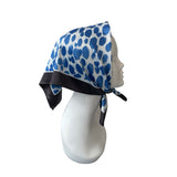 Blue Leopard Print Satin Scarf 60cm
