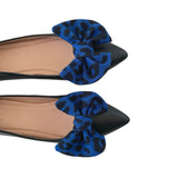 Blue Leopard Shoe Bow Clips