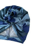 Blue Rosette Turban