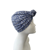 Pastel Blue and White Soft Turban