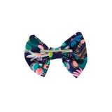 Floral patterned bow tie on a white background