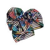 Striped Colourful Stretchy Rosette Fashion Turban Headpiece