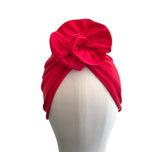 Pre Tied Red Fashion Hair Turban for Women