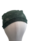 Green Lightweight Lace Beanie Hat for Women
