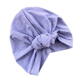 Light Marl Blue Turban Hat for Women