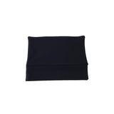 Black rectangular pillow on a white background