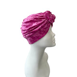 Cerise Pink Crushed Velvet Head Wrap