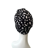 Black and White Chain Knot Turban