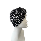 Black and White Chain Knot Turban
