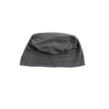 Charcoal Seamless Bamboo Jersey Turban Beanie Hat with Detachable Headband