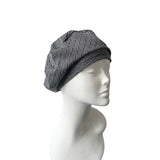 Charcoal Slouchy Beret Hat 