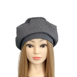Charcoal Slouchy Beret Hat 
