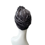Charcoal Velvet Turban
