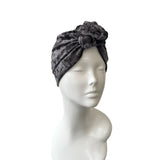 Charcoal Velvet Turban