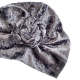 Charcoal Velvet Turban