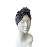 Charcoal Velvet Turban