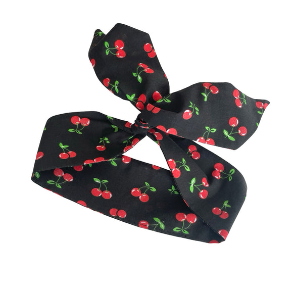 Cherry Print Wired Headband