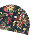 Christmas-themed patterned headband with decorative elements on a white background