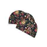 Two Christmas-themed beanie hats on a white background