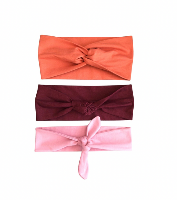 Set of 3 Cotton Headbands for Women