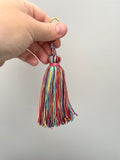 Rainbow Keyring Tassel | Fringe Key Chain with Clasp