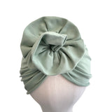 Pastel Mint Full Head Stretchy Cotton Turban