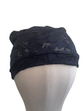 Navy Blue Lightweight Lace Beanie Hat for Women