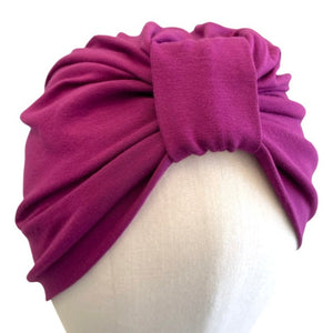 Stylish Violet Cotton Chemo Headwear