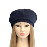 Dark Blue Cotton Fashion Beret
