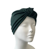Dark Green Ready Made Knit Turban