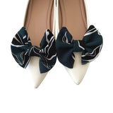 Dark Green Shoe Bow Clips 