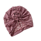 Dark Pink Lace Head Wrap