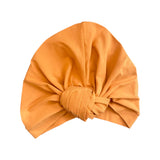 Prettied Mustard Yellow Knot Turban Hat for Women