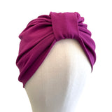 Stylish Violet Cotton Chemo Headwear