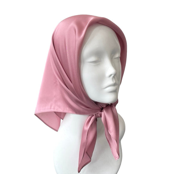Elegant Silk Feeling Square Satin Scarf